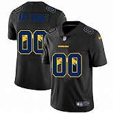 Nike Los Angeles Chargers Customized Men's Team Logo Dual Overlap Limited Jersey Black,baseball caps,new era cap wholesale,wholesale hats